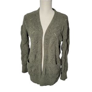 So knitted open cardigan green in sz M